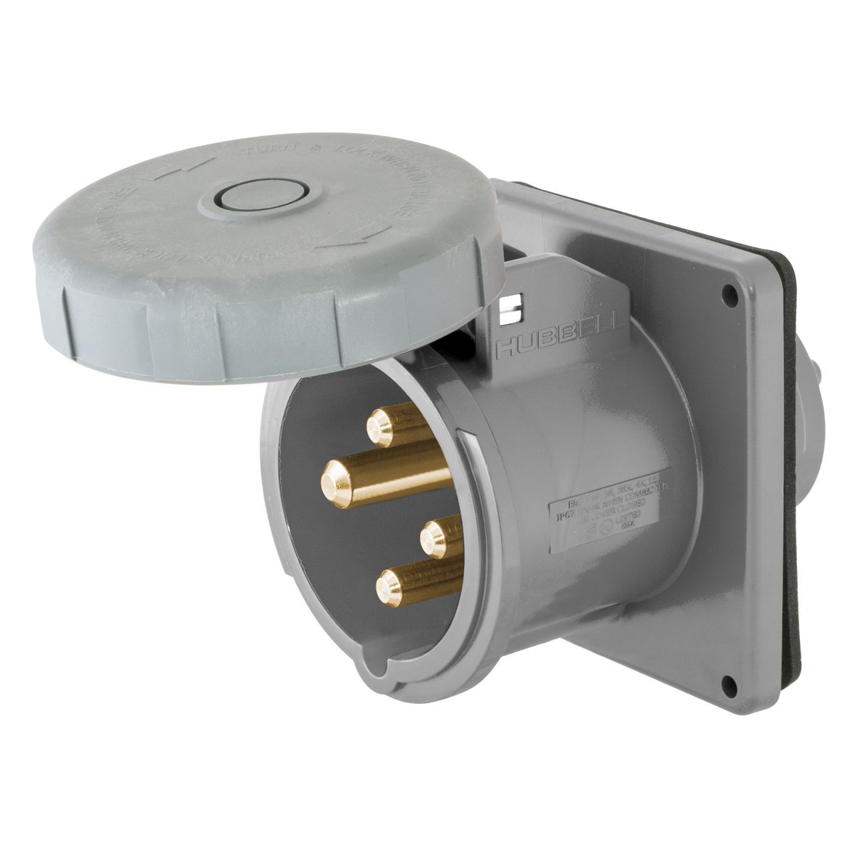 Product image for Inlet shore power 3-pole 4-wire 100A 250V
