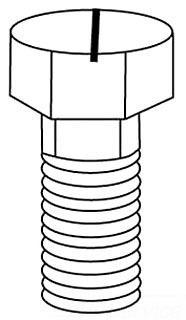 Product image for SLOTTED HEX HEAD BOLT 1/4INCH