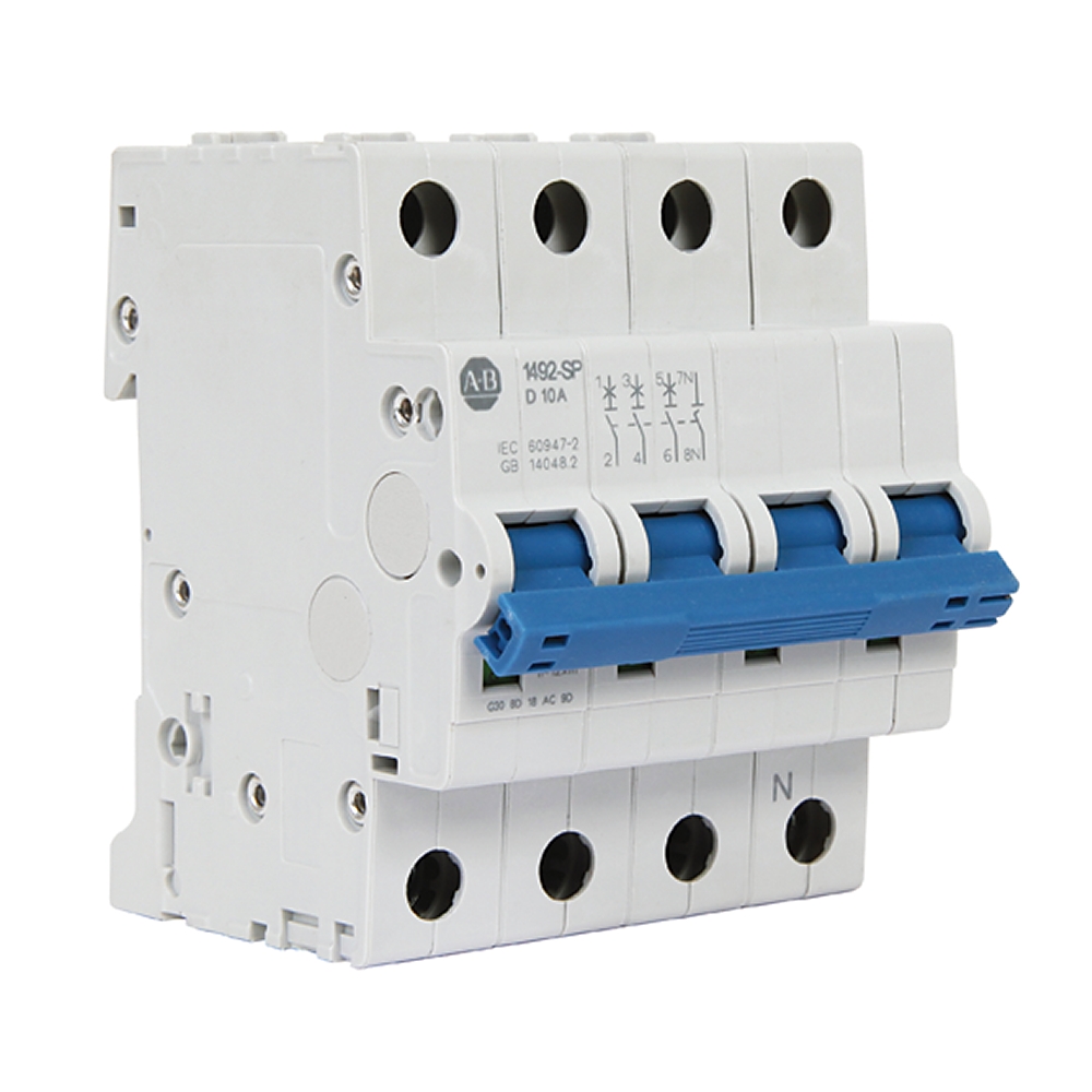 Product image for MCB B-curve thermal magnetic trip 3P+N 480/277VAC 7AMP
