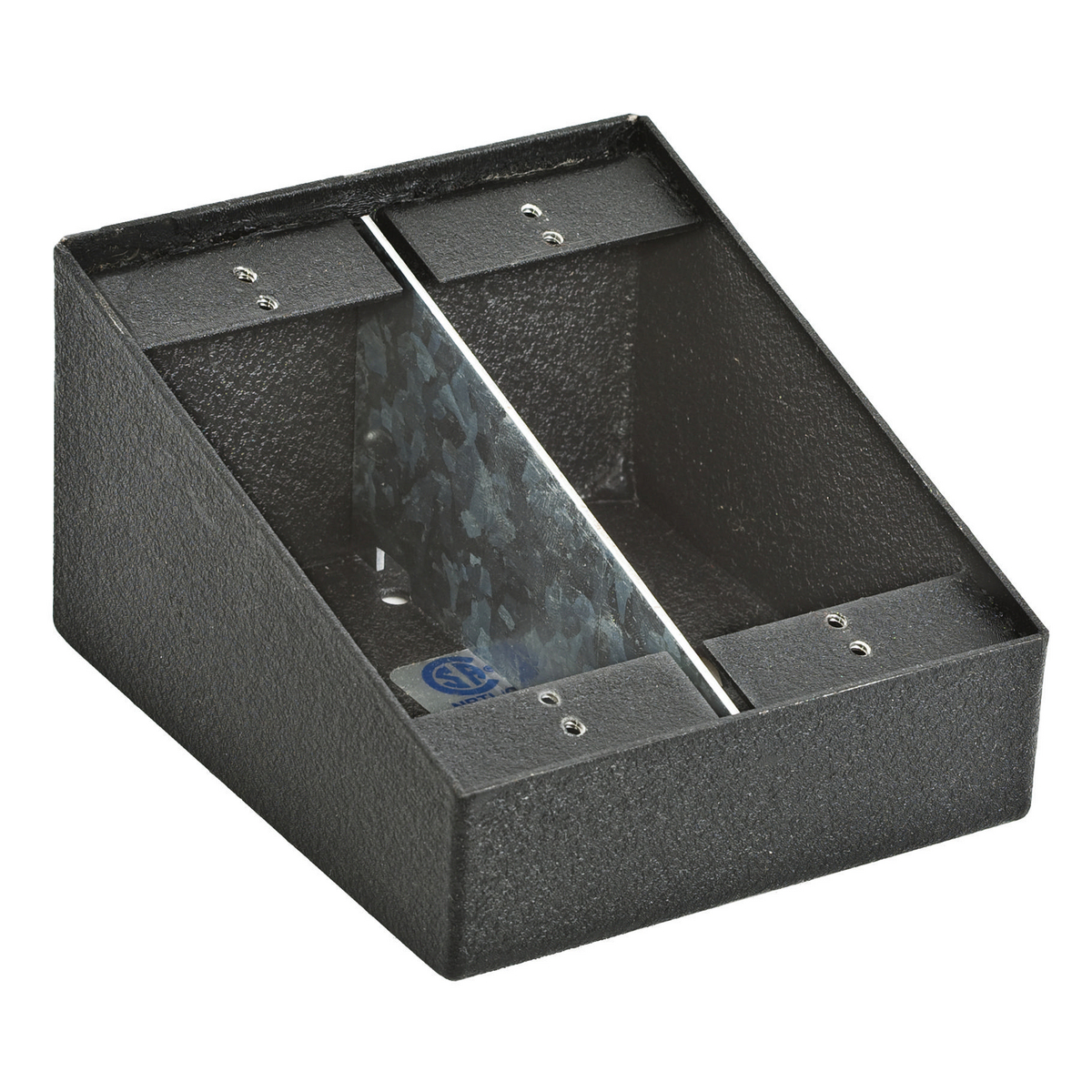 Product image for Box connectivity 2-gang steel surface mount crinkle black