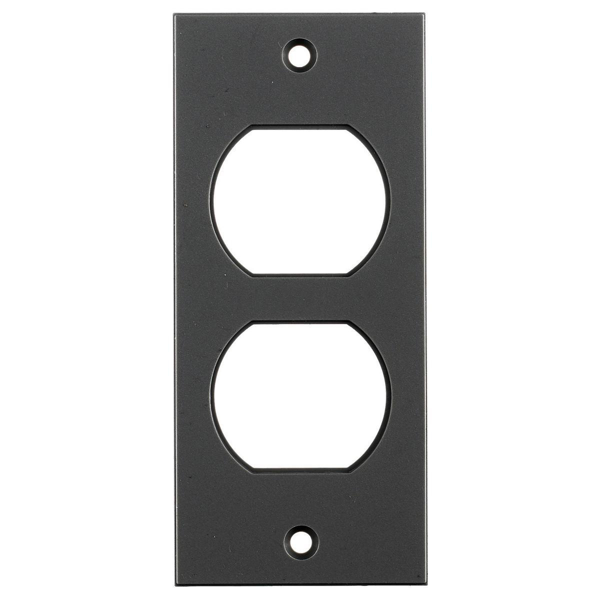 Product image for Plate face screw duplex PVC black