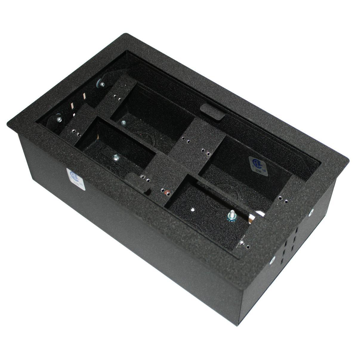Product image for Box connectivity 4-gang steel flush mount crinkle black