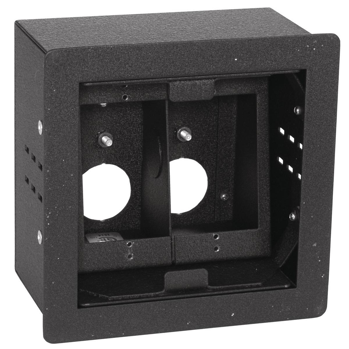Product image for Box connectivity 2-gang steel flush mount crinkle black