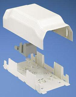 Product image for SURFACE RACEWAY, TG-70 FITTING, BACKFEED , OFF WHITE