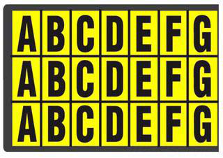 Product image for LETTER,1.00 IN VNYL CLOTH,'X',BL/YL,PK25