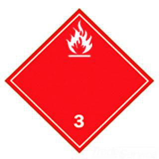 Product image for Label FLAMMABLE LIQUID class-3 4x4in