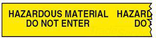 Product image for Tape HAZARDOUS MATERIAL polyethylene 3inx200ft