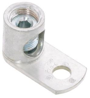 Product image for Lug single barrel post 5-1/0AWG copper 5/16" stud hole