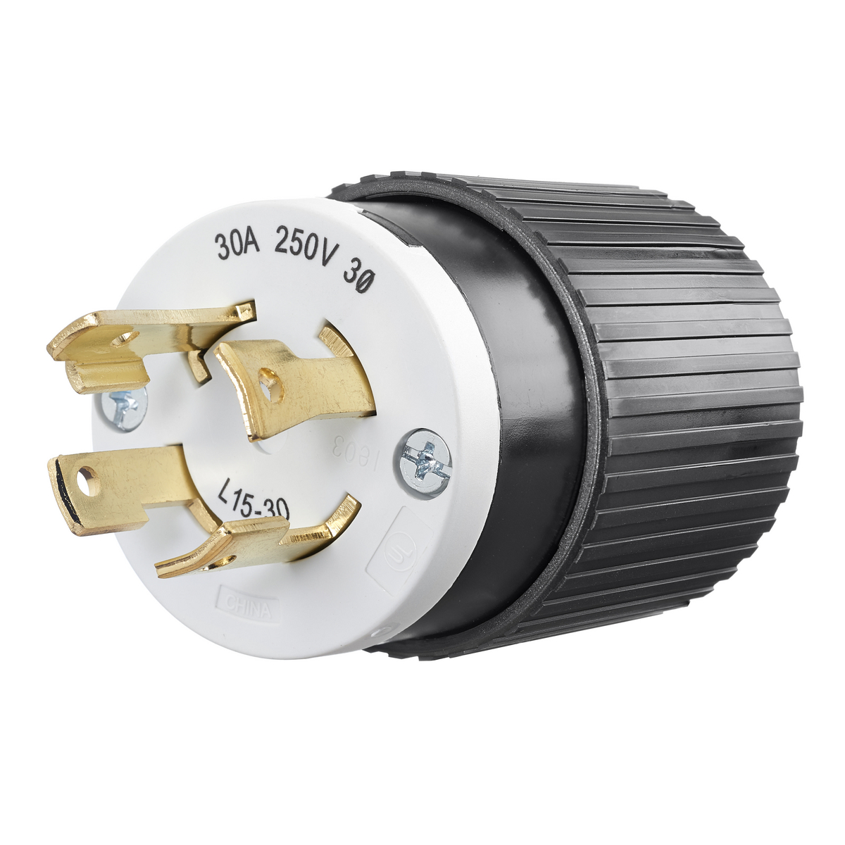 Product image for LKG PLUG, 30A 3PH 250V, L15-30P,B/W