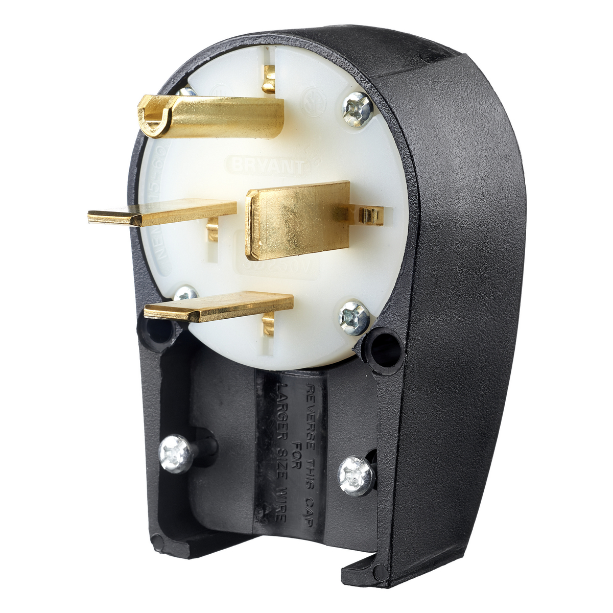 Product image for PLUG ANG, 60A 3PH 260V, 15-60P, BK