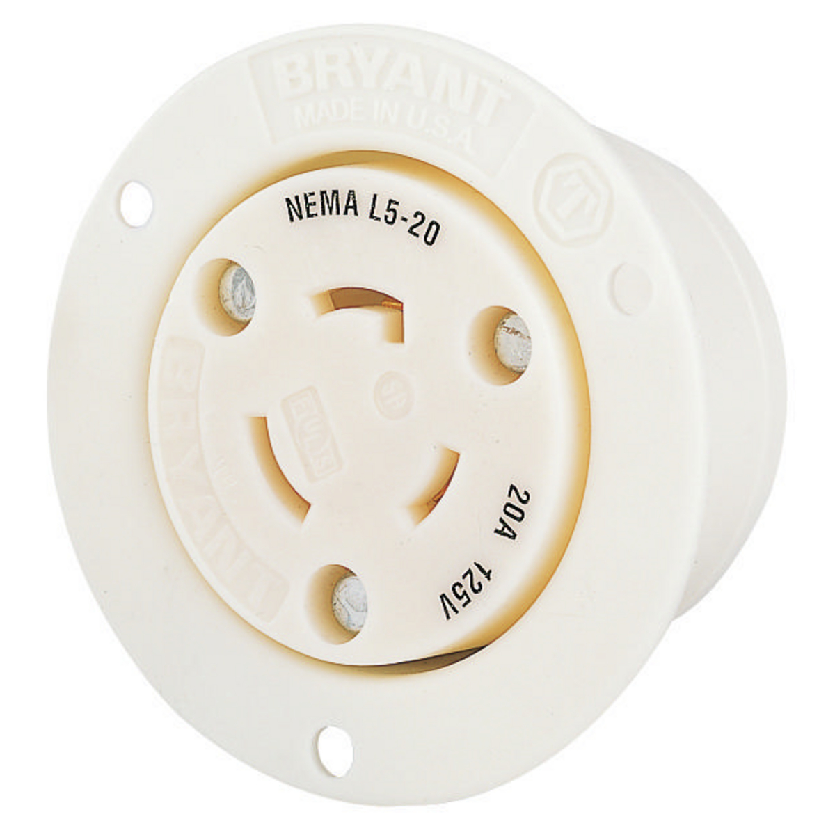 Product image for LKG FLG-RCPT, 20A 125V, L5-20R, WH