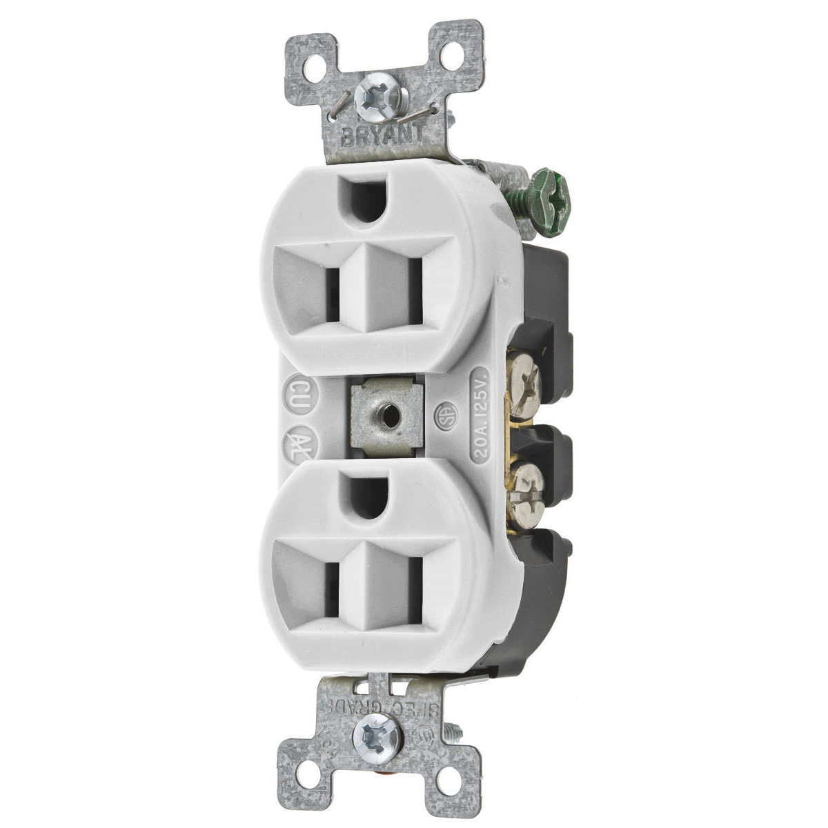 Product image for HEAVY DUTY 15A/125V DUPLEX WHITE