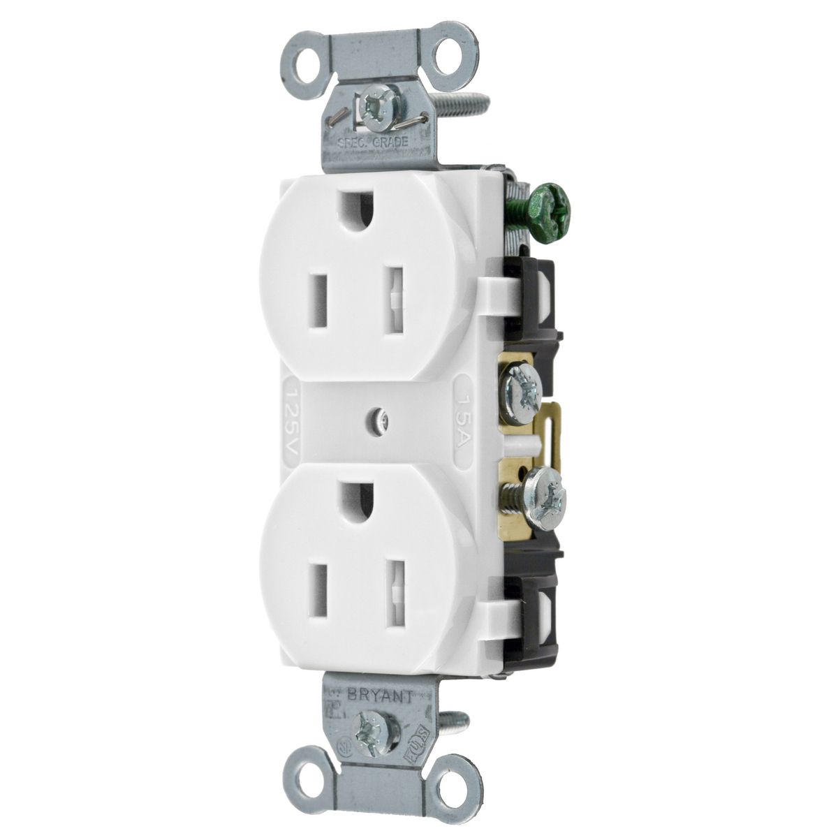 Product image for RCP, SB, COM TAMP RES, 15A 125V, 5-15,WH