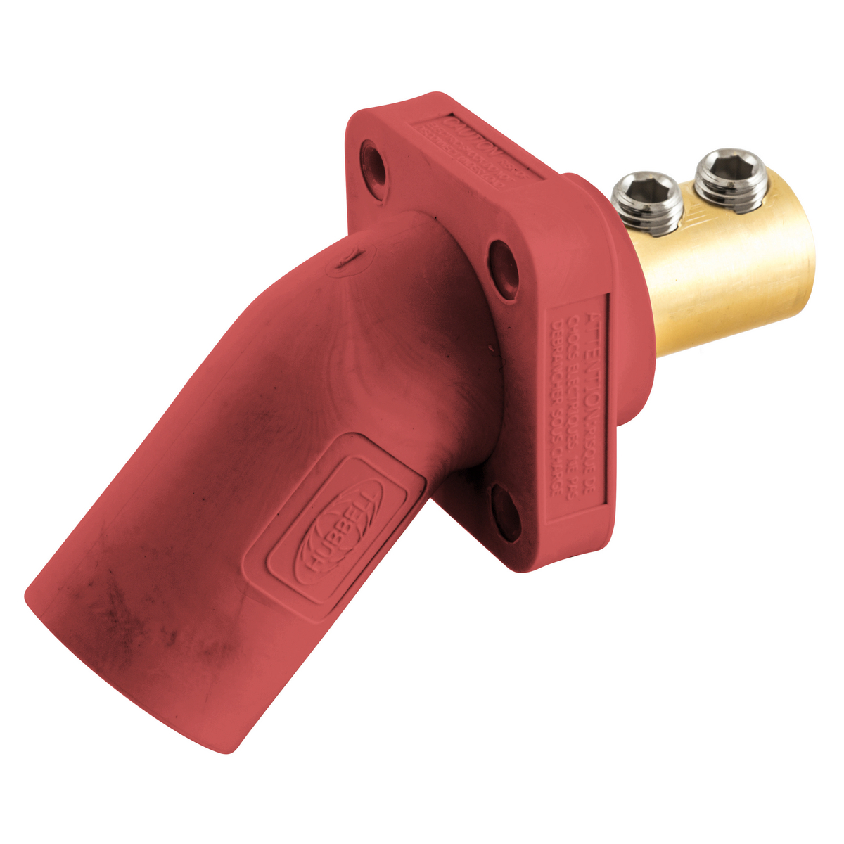 Product image for HUB HBLMRAR RECEPTACLE 300A 400A SP PANEL MOUNT ANGLE MALE RED 4- 4/0 600VAC 250VDC