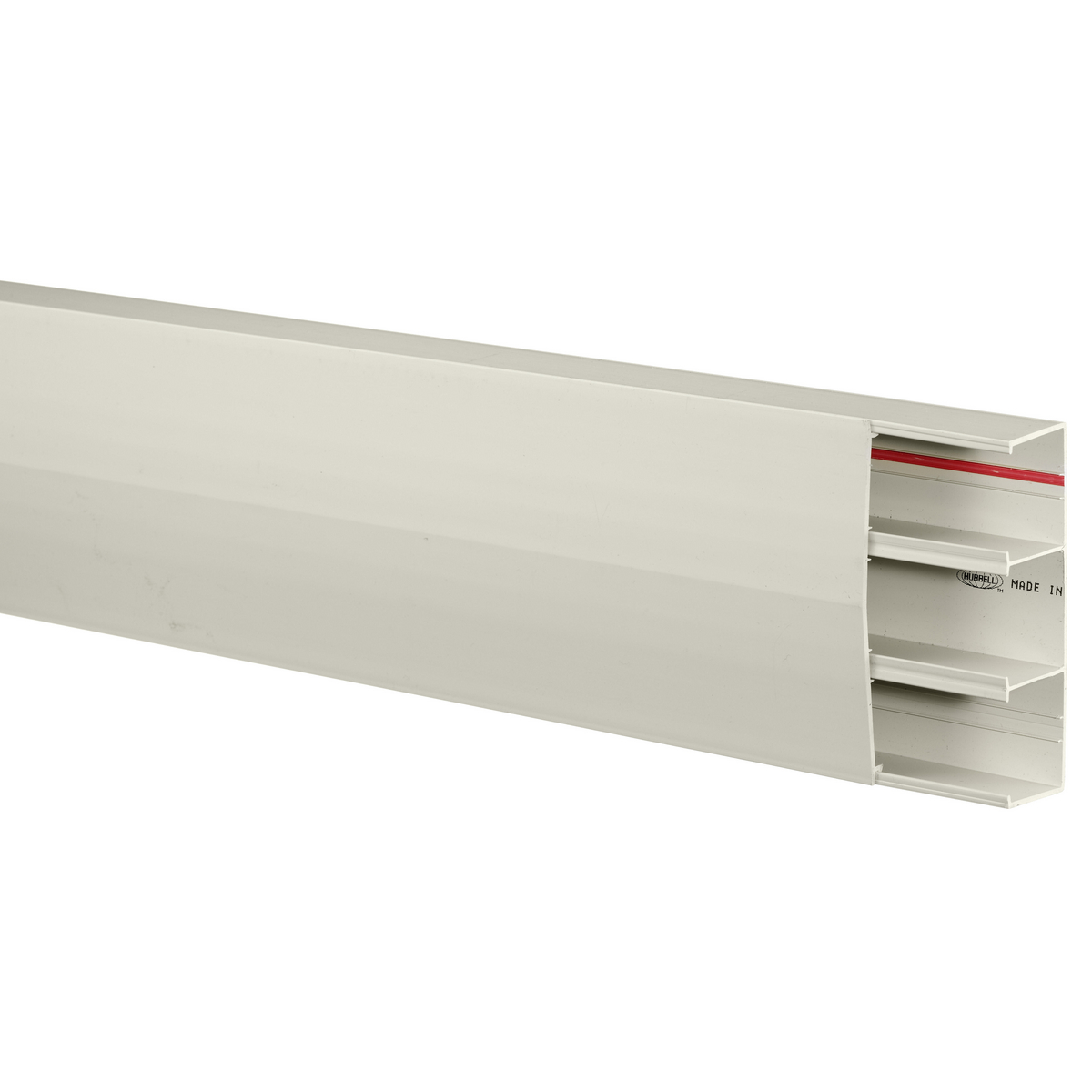 Product image for Raceway two-channel PVC wht 5ft super BASETRAK