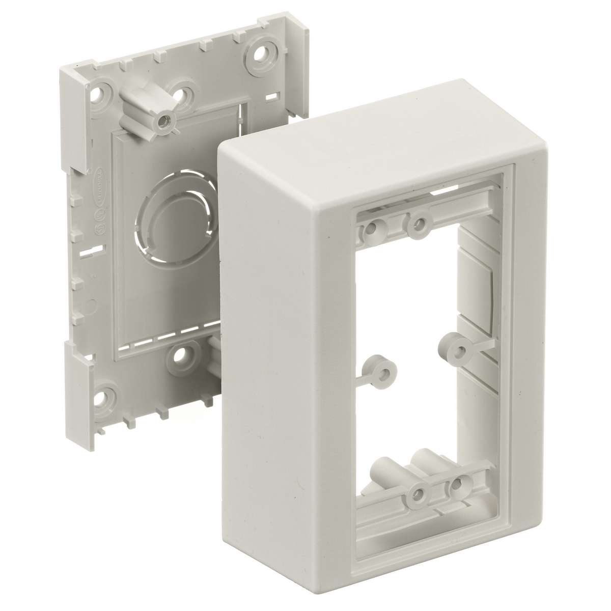 Product image for HUB PDB12S 1GANG STANDARD BOX OFFICE WHITE