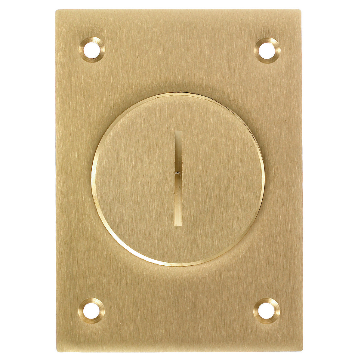 Product image for Cover flush rectangular brass 2-1/8"