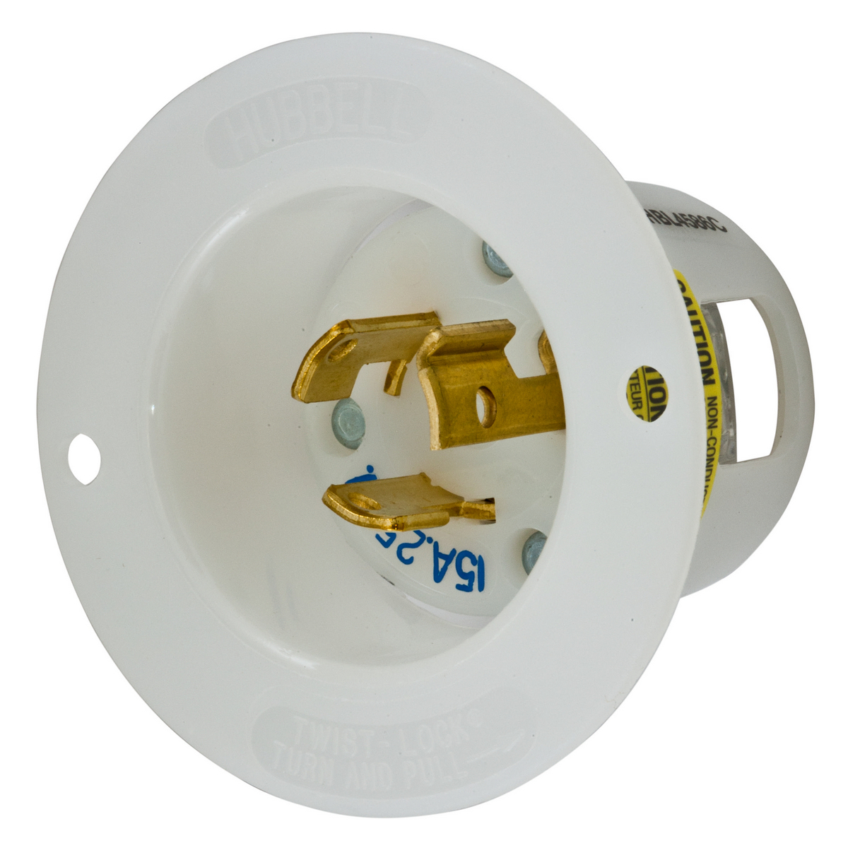 Product image for Plug L6-15P inlet twlo 2P 15A 250V white