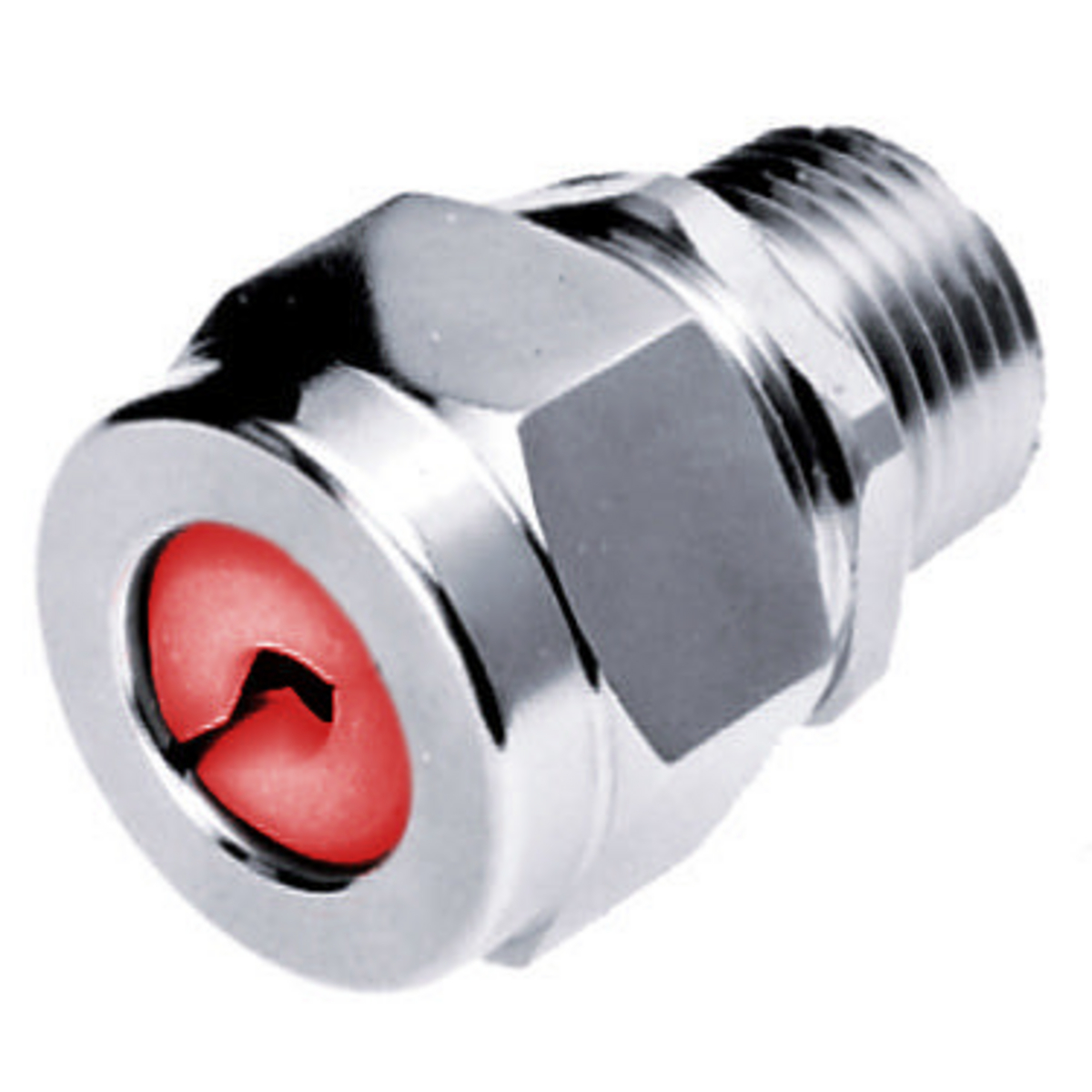 Product image for HUB SHC1021ZP CONN CORD STR 1/2"HUB MALE FORM SIZE F2 RED MACHINED ZINC PLATED STEEL .19"-.25"CORD DIA