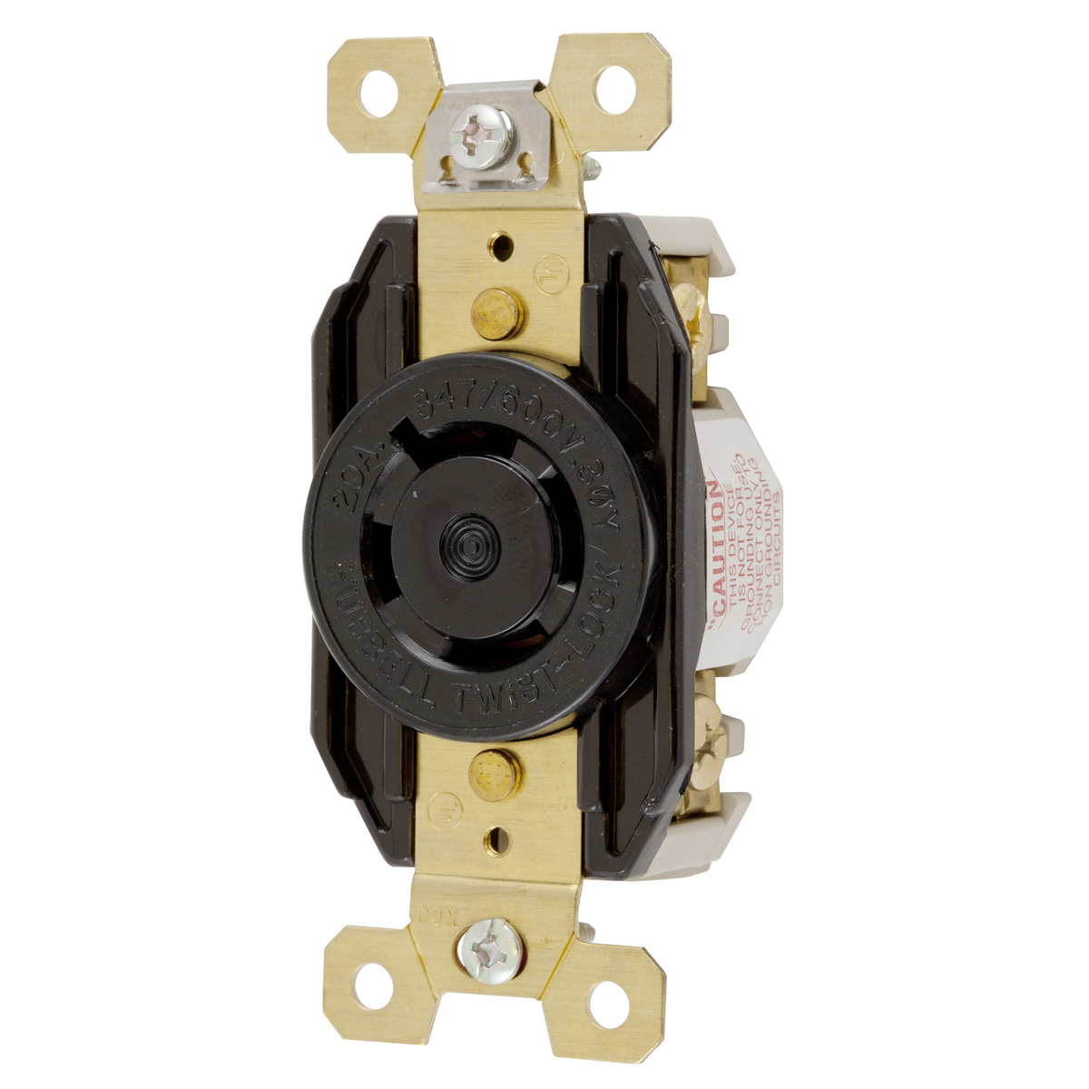 Product image for Receptacle L20-20R single box 3ph 20A 347/600V