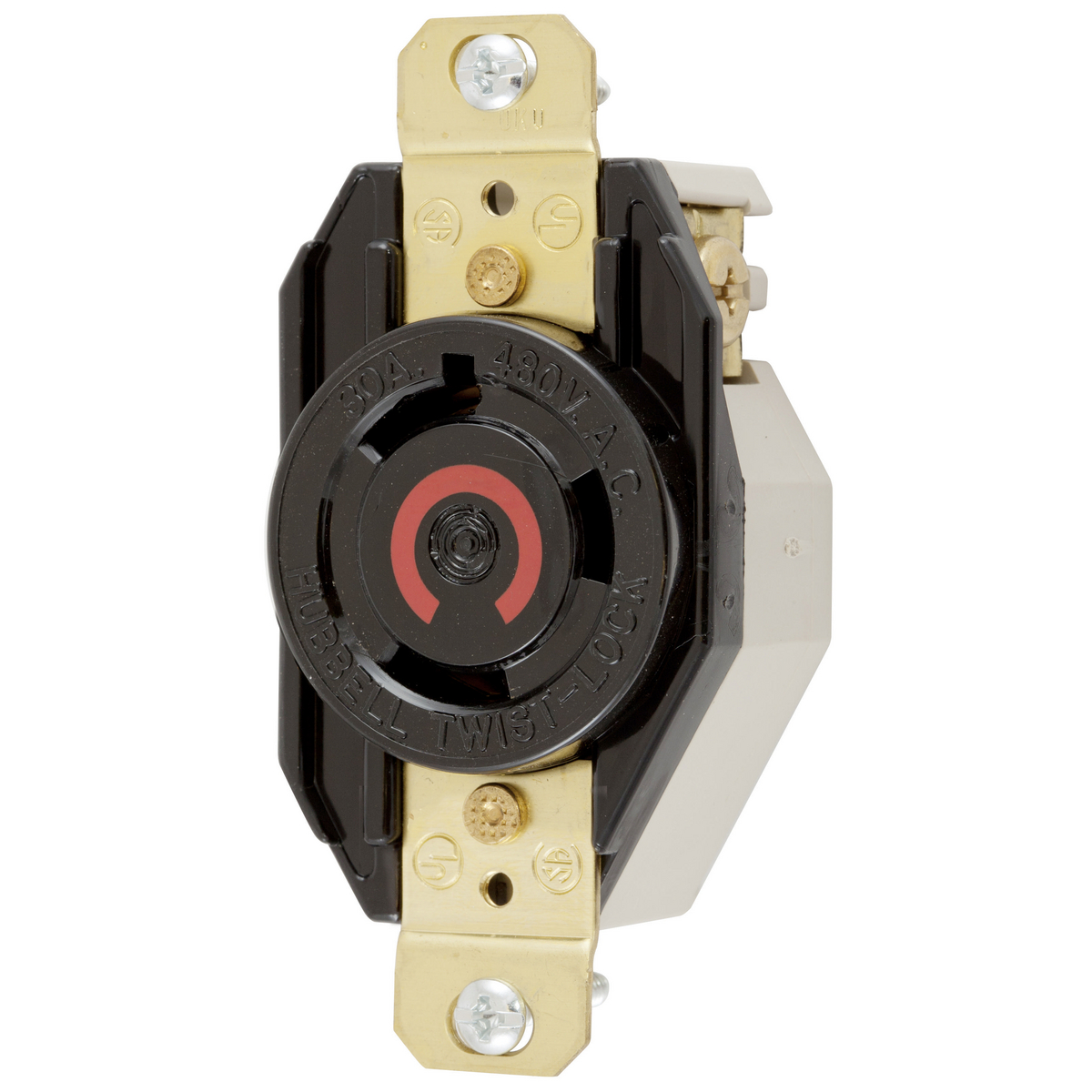 Product image for Receptacle L8-30R single box 2P 30A 480V noir