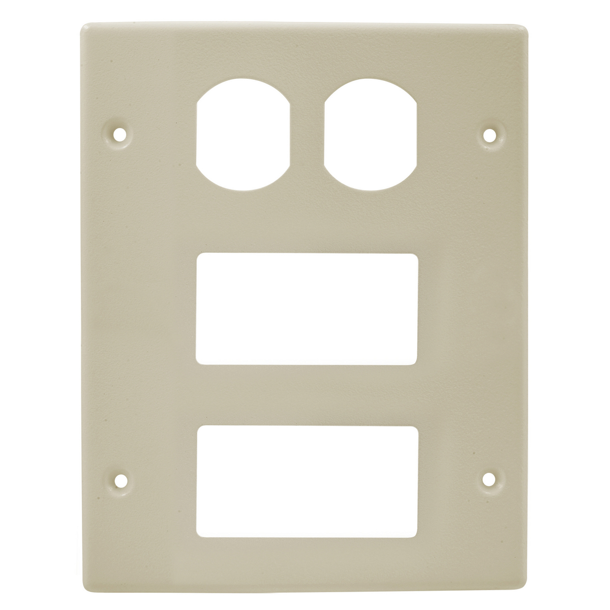 Product image for Plate cover 3-gang 2-receptacle 1-duplex Style Line ivory