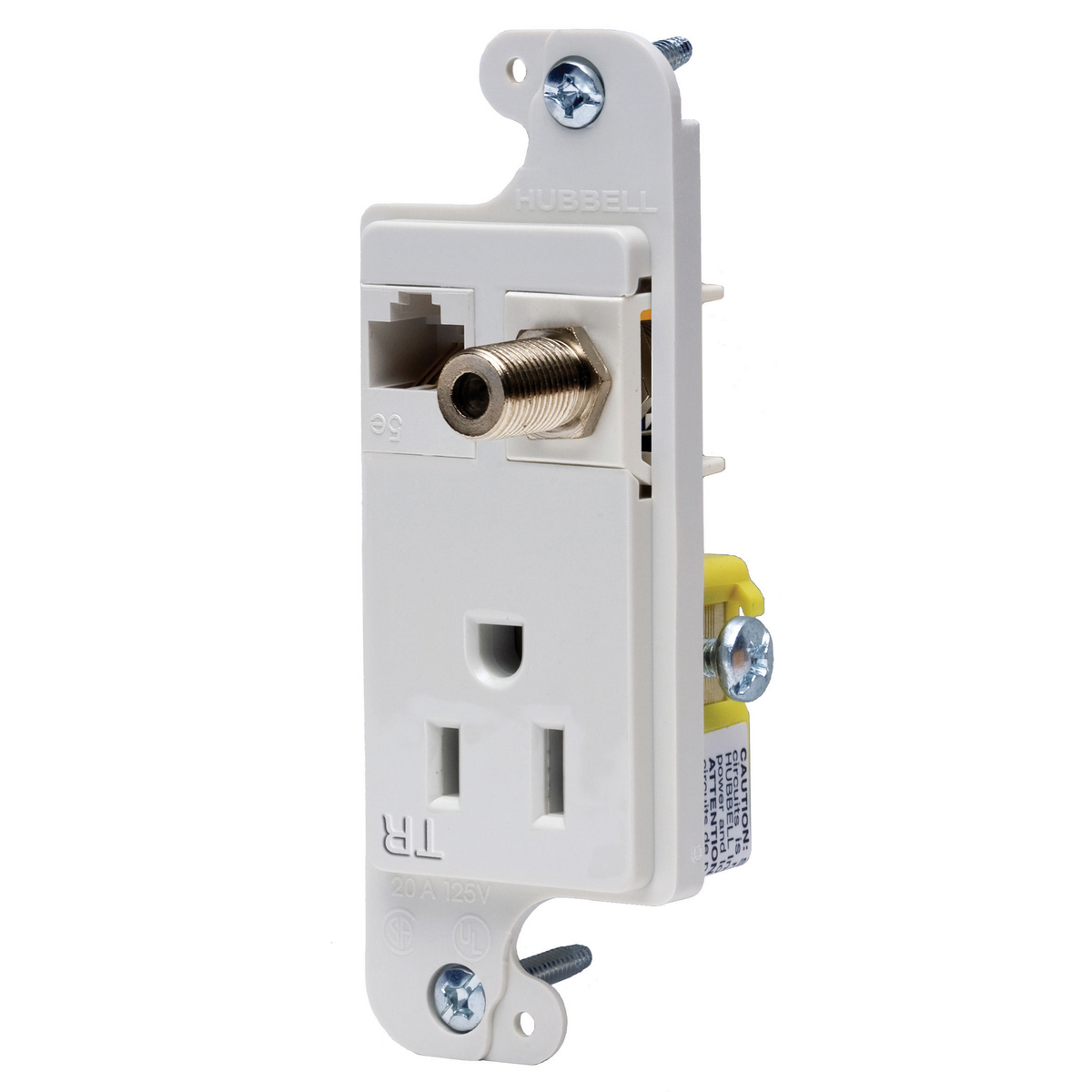 Product image for Outlet multimedia tamper-resistant 15A 125V white