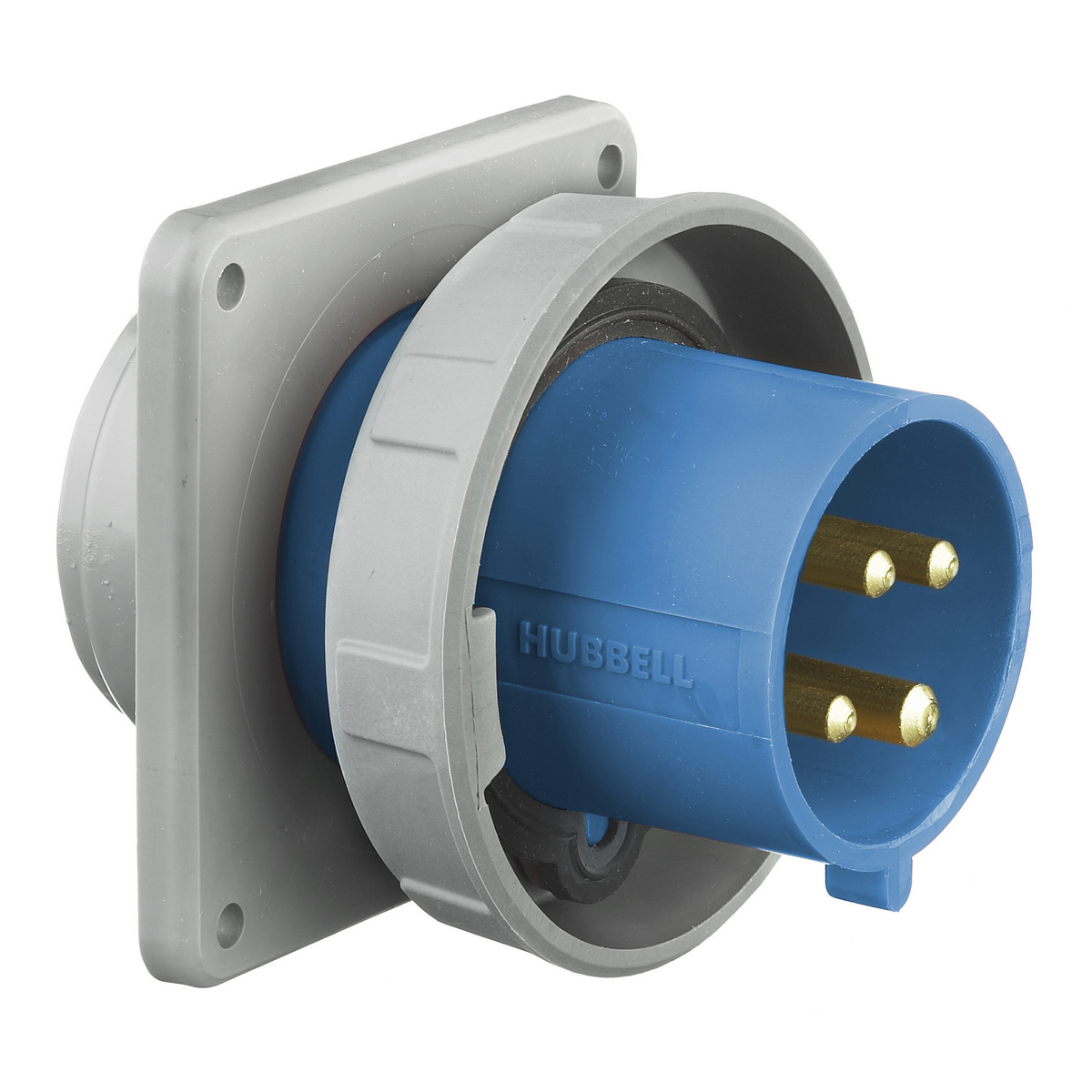Product image for Inlet pin and sleeve nylon 3P4W 3.. 250V 30A blue