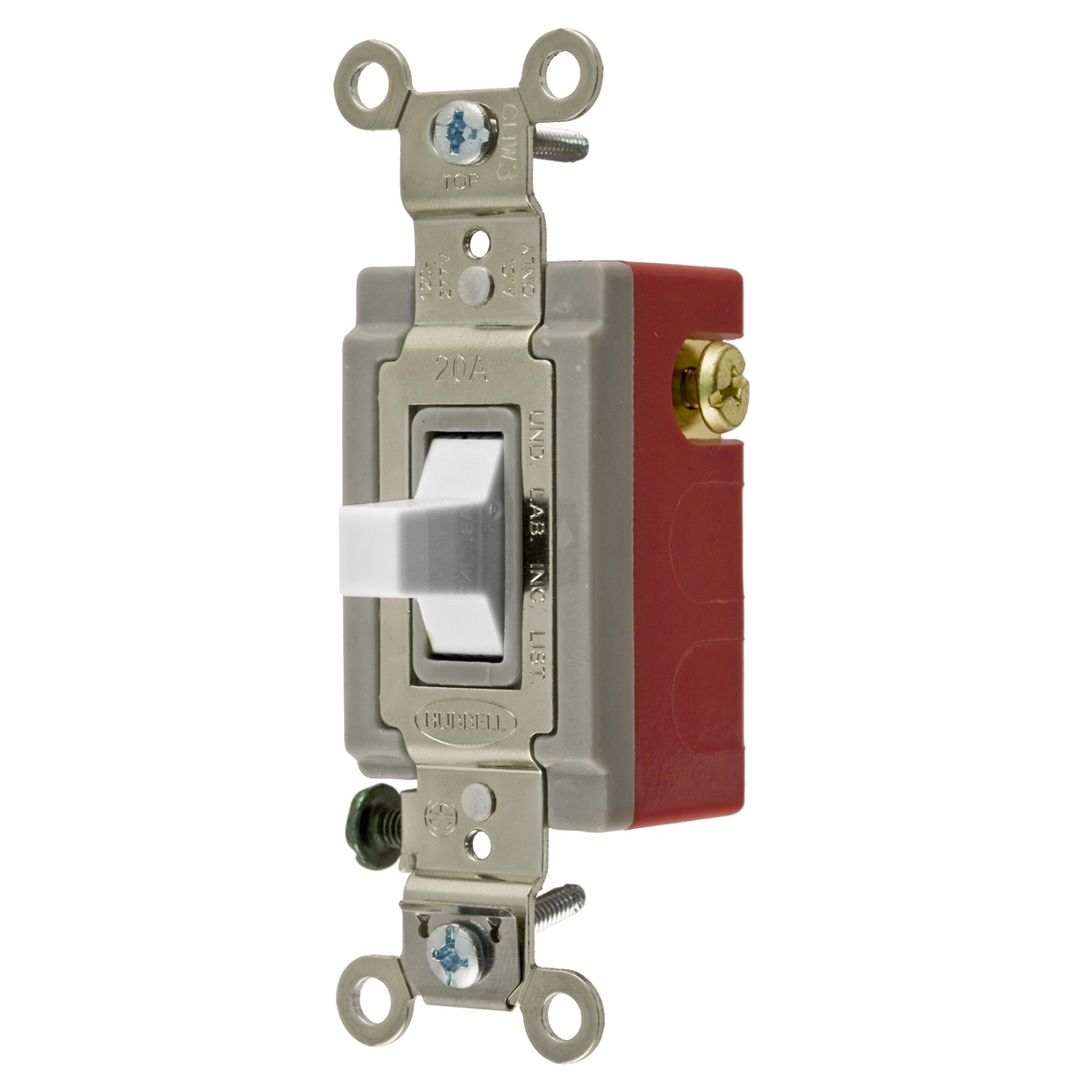 Product image for Switch toggle specification grade SPDT 3-position 20A 120-277V white