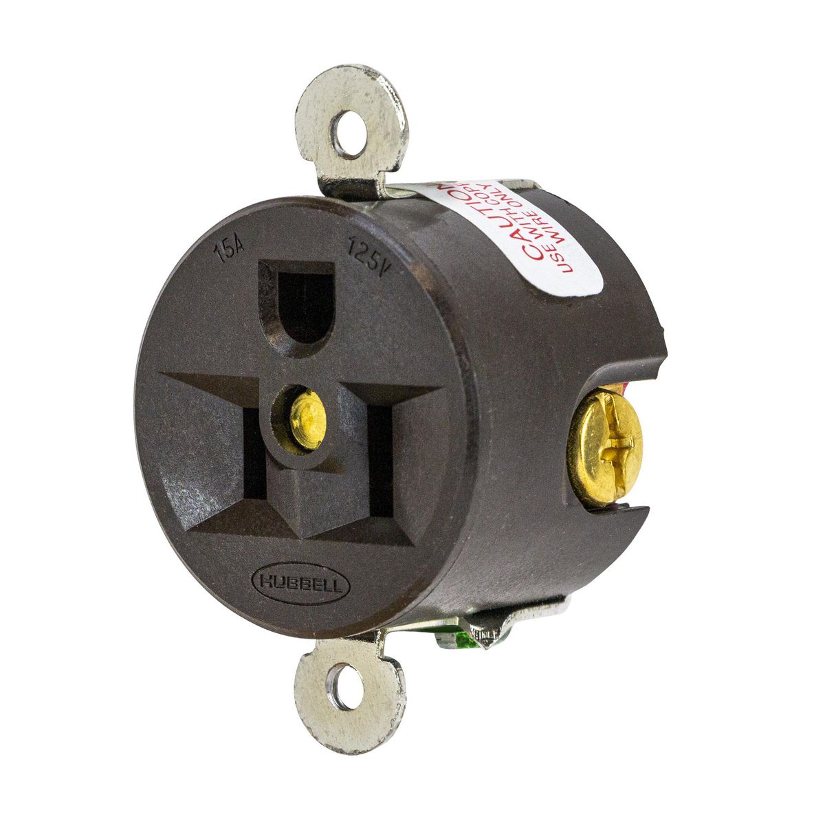 Product image for Receptacle 5-15R EHD panel MT 2P 15A 125V brown