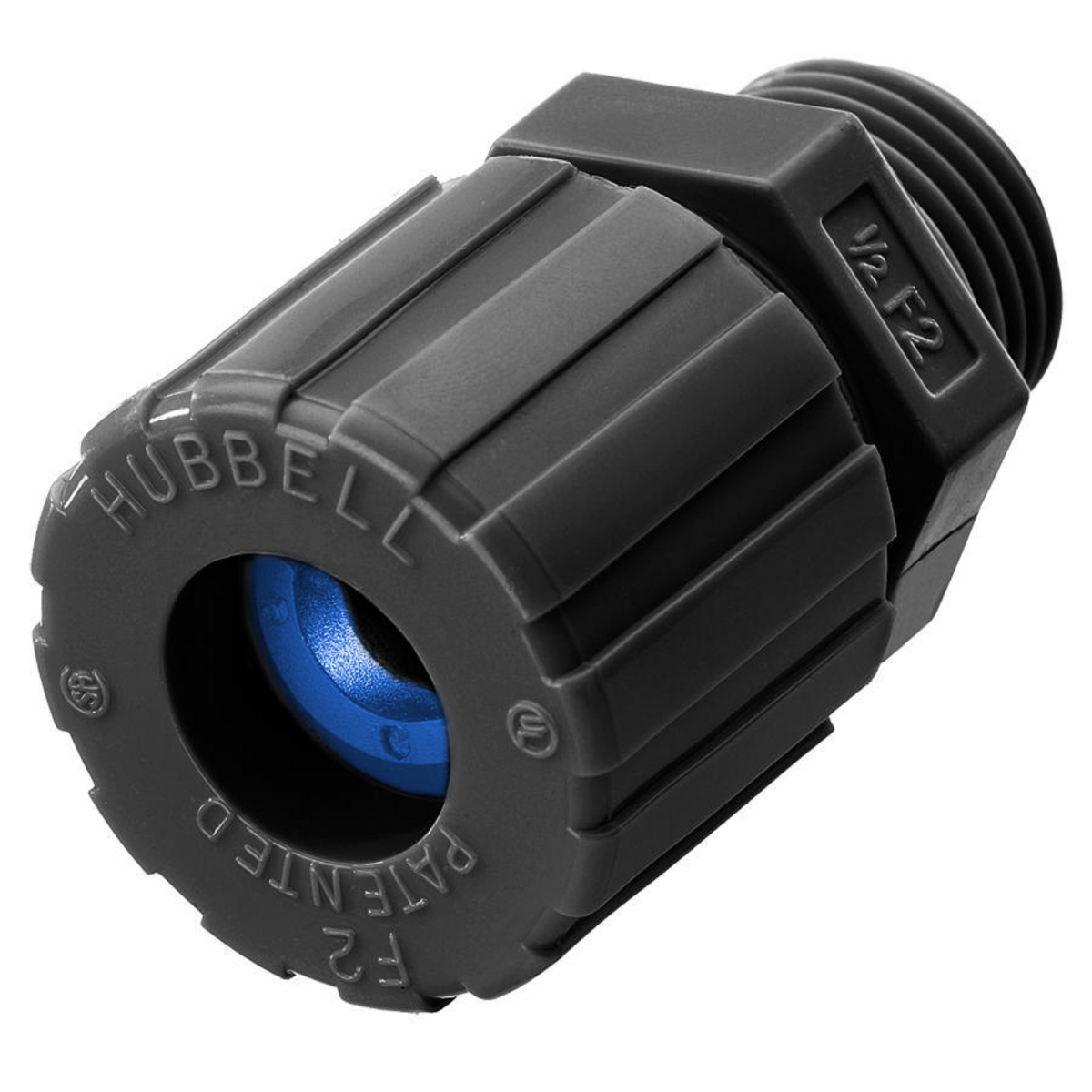 Product image for Connector cord straight male nylon black/blue 3/4" NPT 0.375-0.5"