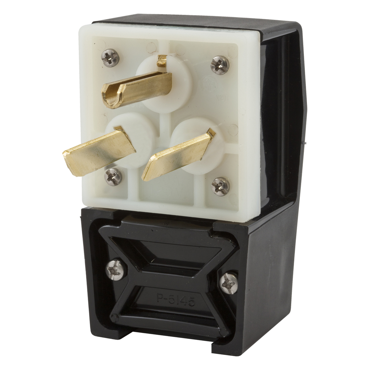 Product image for Plug 7-50P cable angle 90D 2P 3W 50A 277V bk/wh