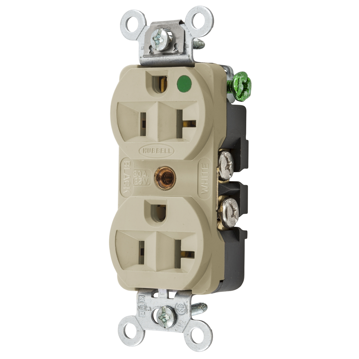 Product image for Receptacle 5-20R SM duplex 2P 20A 125V HOSP ivo
