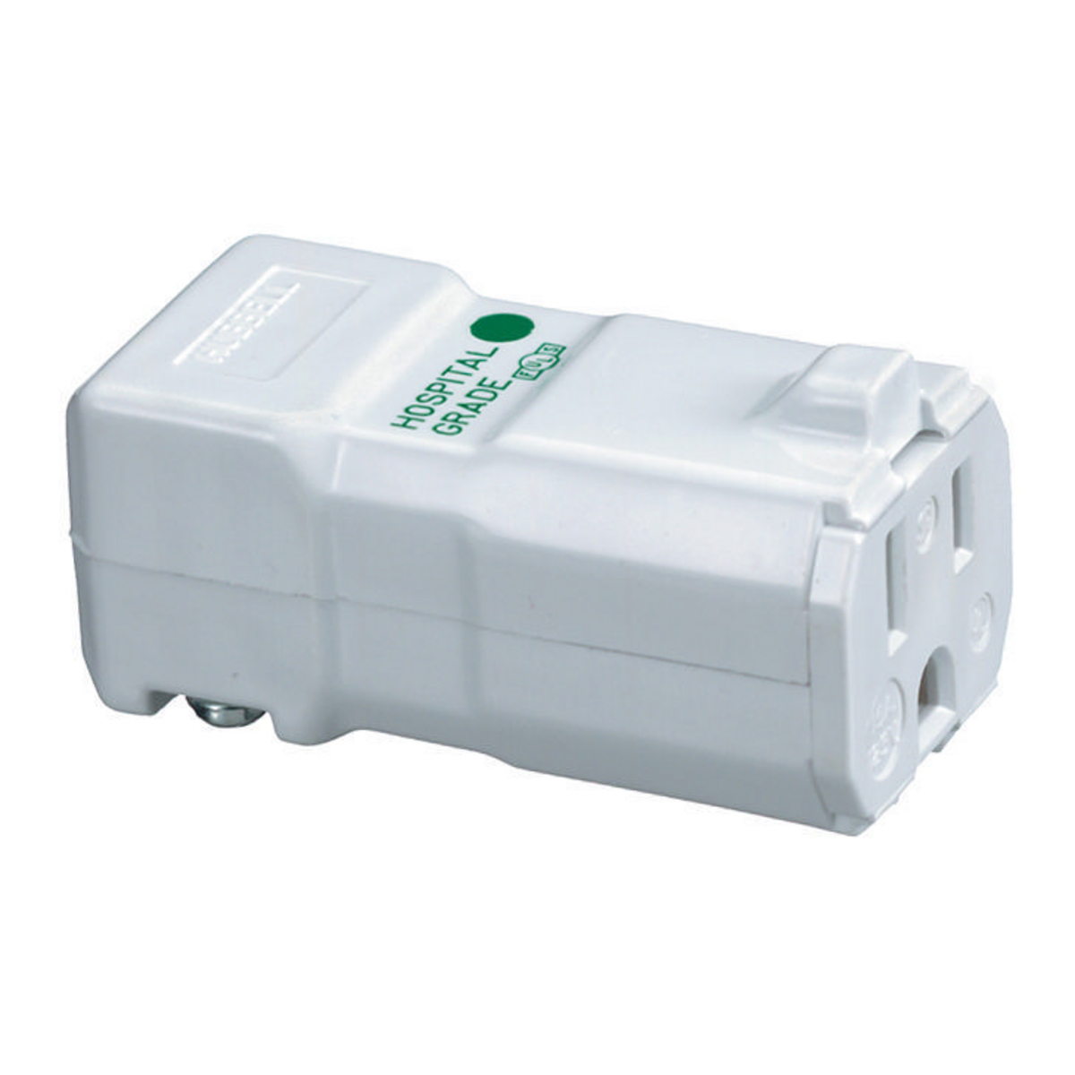 HUB HBL8119V CONNECTOR SB 15A 125V 2P3W HOSPITAL GRADE FEMALE BODY VALISE WHT NYLON