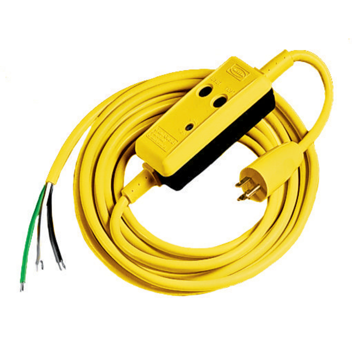 Product image for Cord GFCI 120V AC 15A w/stripped leads manual 15'