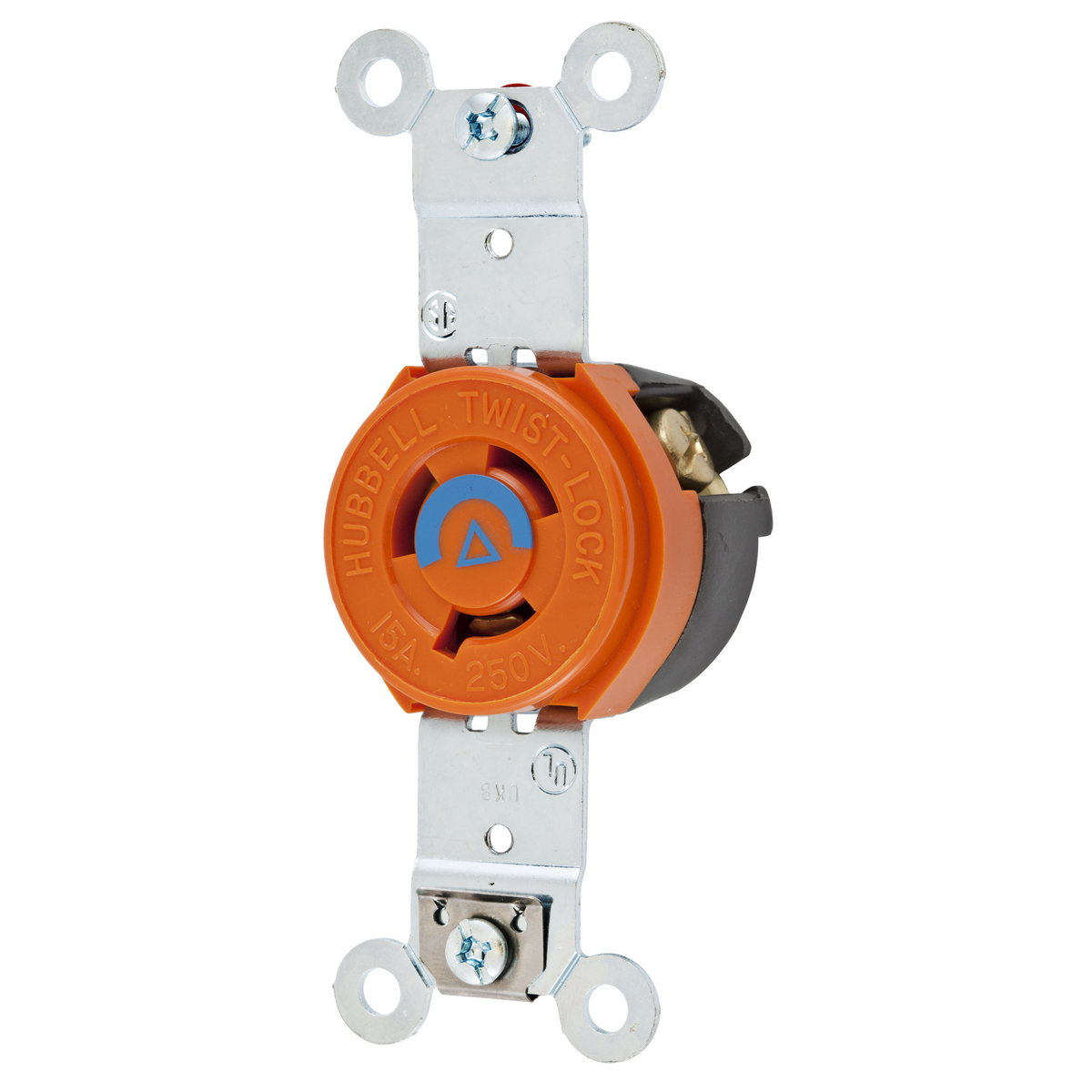Product image for LKG SGL RCPT, IG, 15A 250V, L6-15R, OR