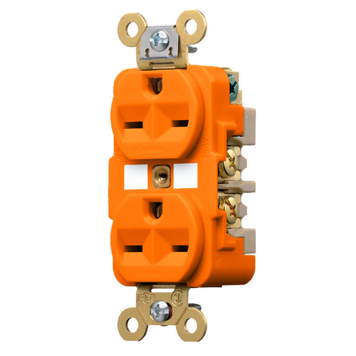 Product image for Receptacle ig dupx flush nyl 2P3W 20A 6-15R orng