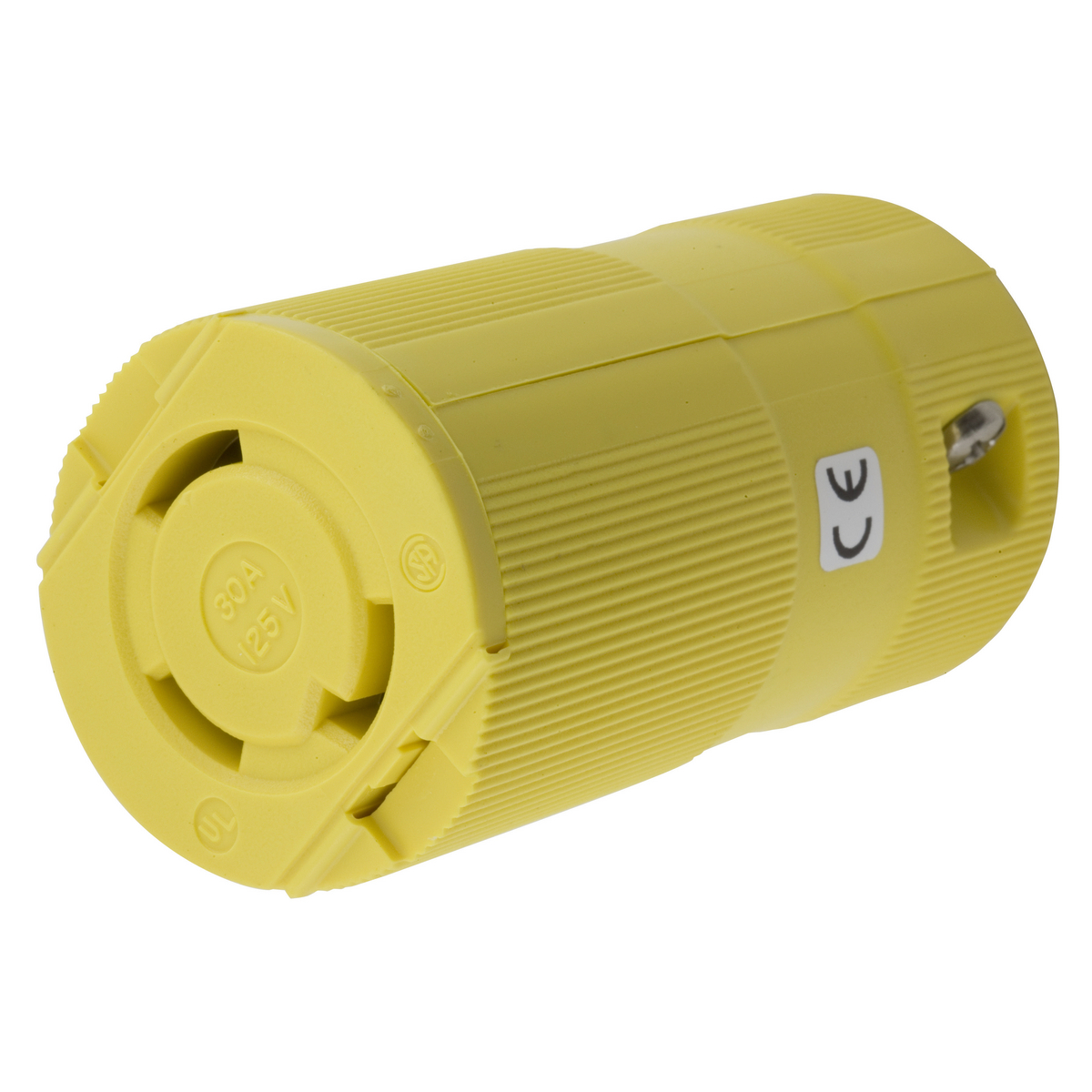 Product image for Connector twist-lock chem-marine valise NEMA L5-30P 30A 125V yellow