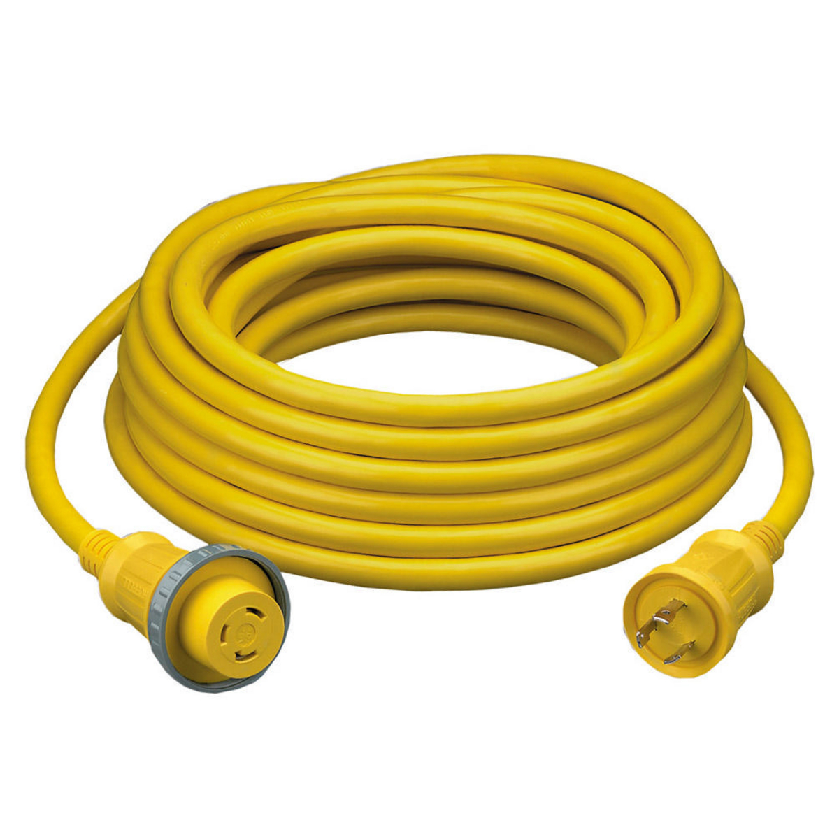 Product image for Set cable power 2-pole 3-wire 30A 125V yellow 25'