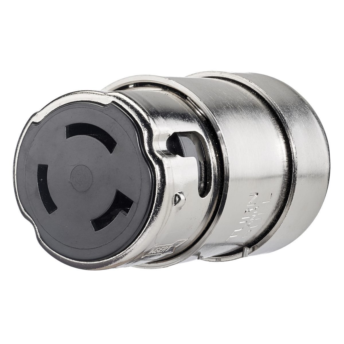 Product image for Body connector 2-pole 3-wire grounding brass 50A 125V