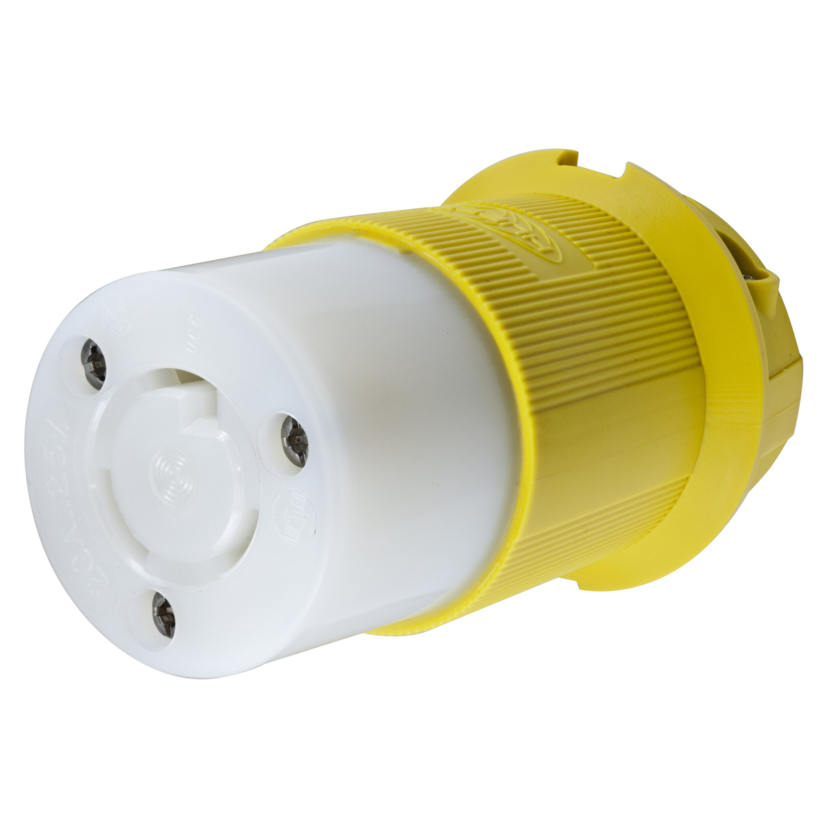 Product image for Connector twist-lock chem-marine NEMA L5-20R 20A 125V yellow