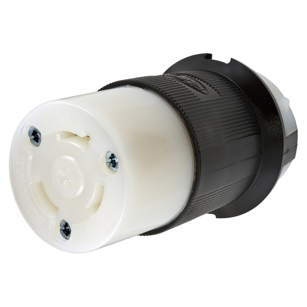 Product image for Connector nylon 2P3W 480VAC 30A L8-30R blk/wht
