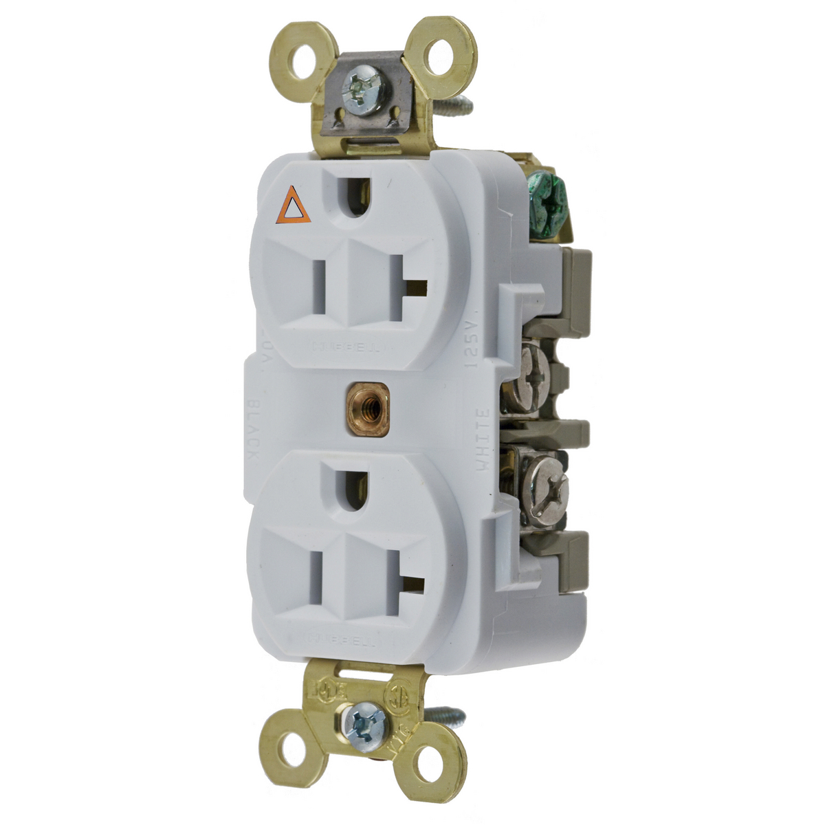 Product image for Receptacle duplex specification grade 1HP NEMA 5-20R 20A 125V white