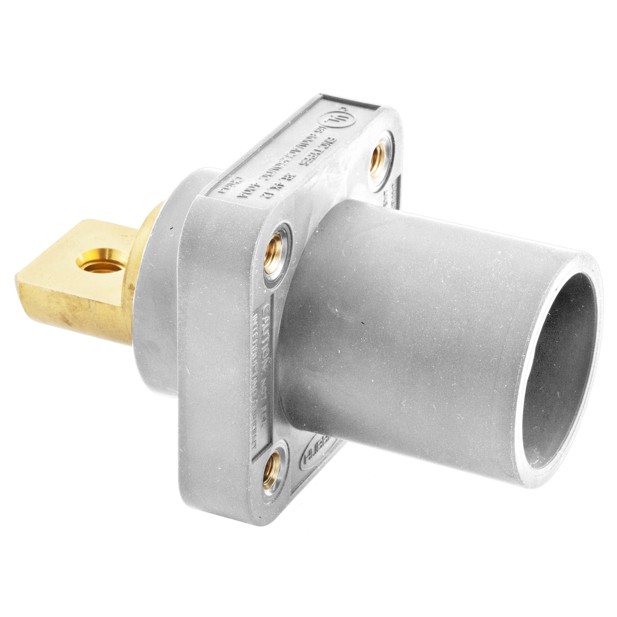Product image for HUB HBLMRBW RECEPTACLE 300A 400A 1P MALE 1CONDUCTOR SET SCREW ALLEN KEY PIN BACK 250V- 600V