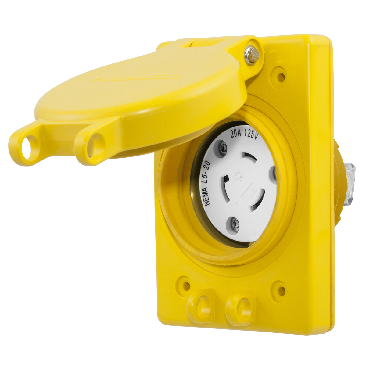 Product image for HUB HBL67W47 RECEPTACLE WATERTIGHT ASSY NEMA L5-20R