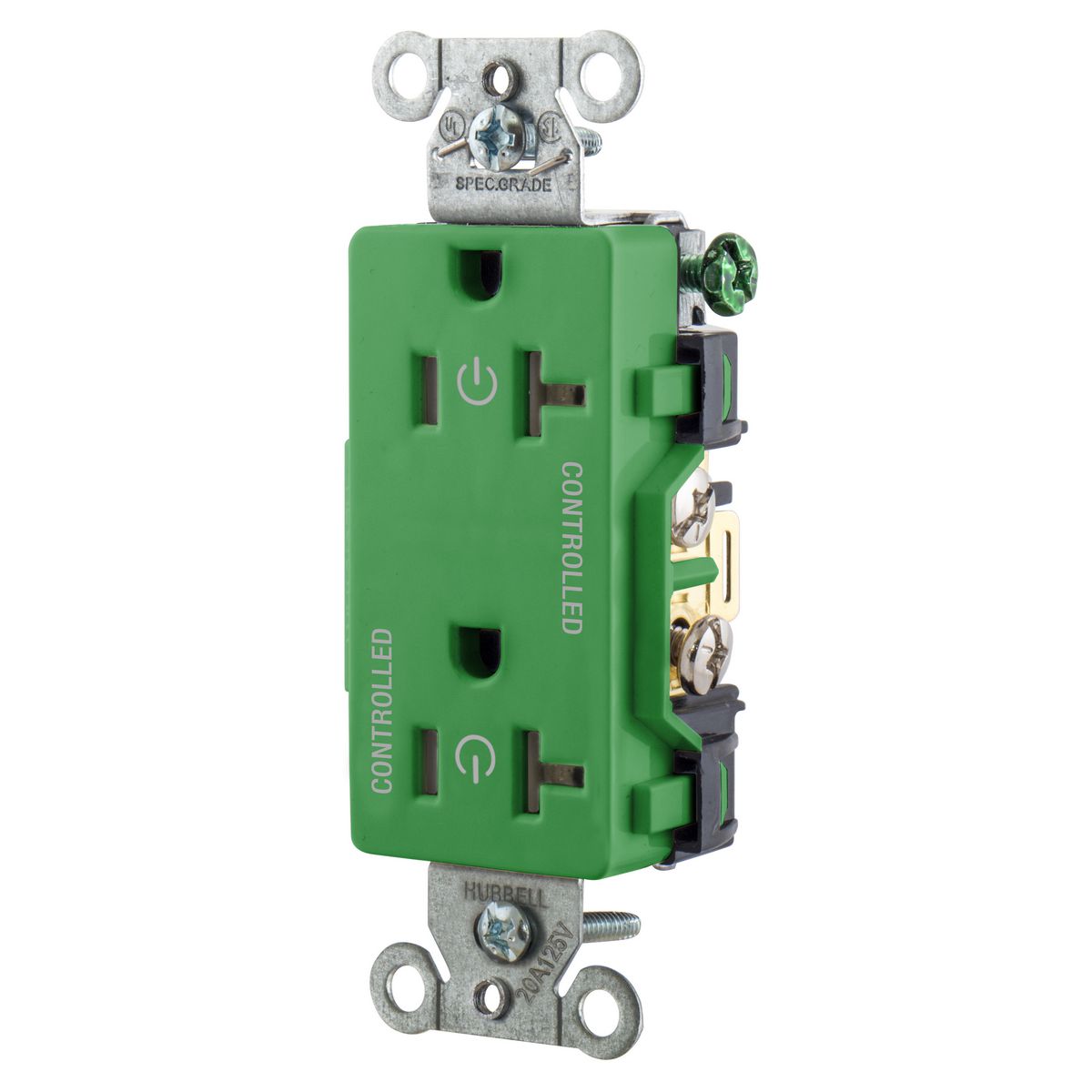 Product image for 2/2 CONTROLLED 20A 125V, B/S, DECO, GN