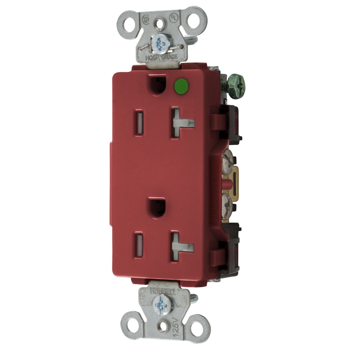 Product image for RCPT DECO DUP HG HUBPRO 20A/125V TR RD