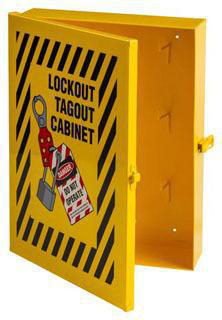 Product image for Lock box wall mount metal yellowlarge 16x12in