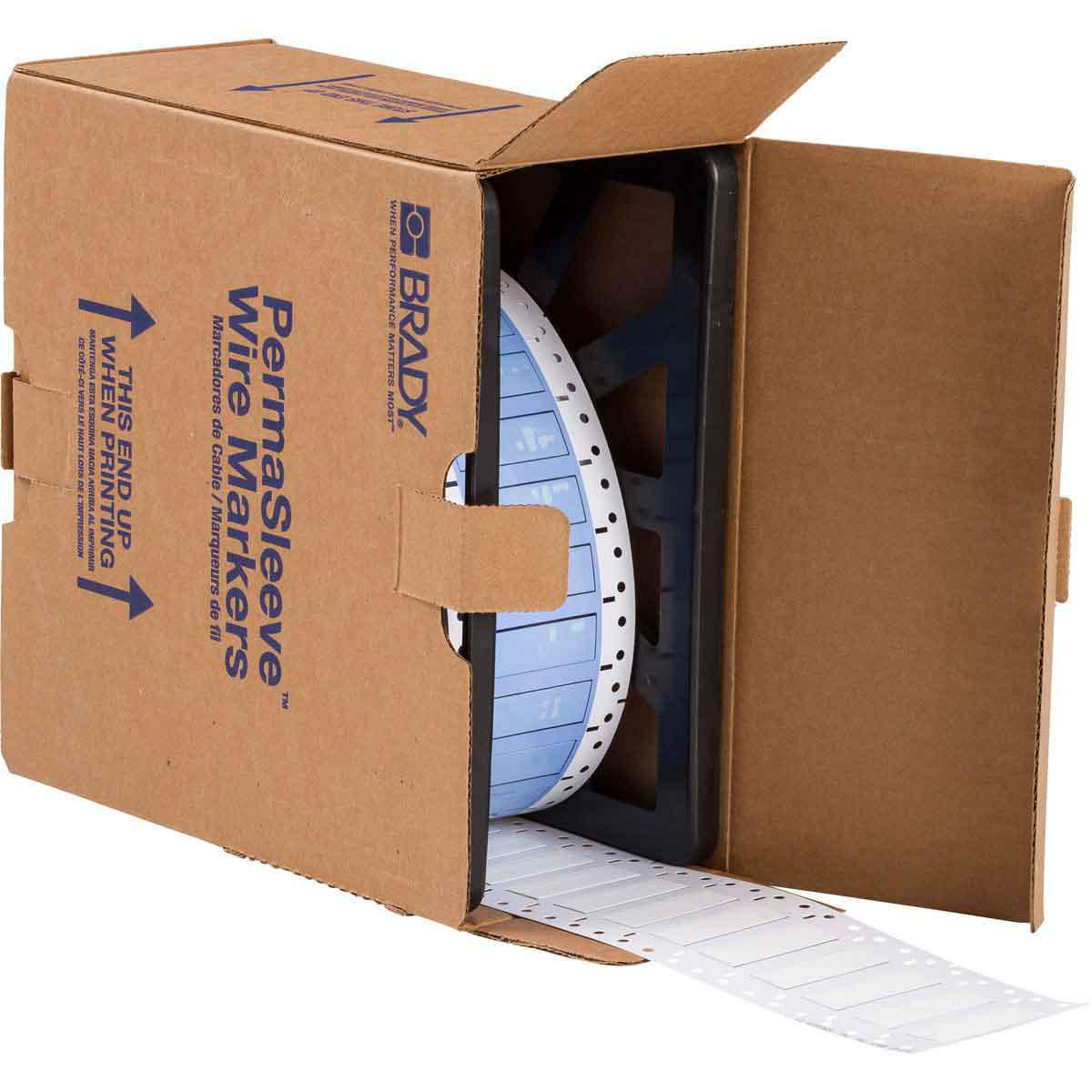 Product image for Sleeve PERMASLEEVE wire marking polyolefin white 2x0.645"