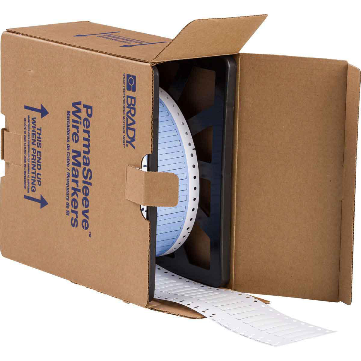 Product image for Sleeve wire marker white 1.5x0.235" 2500pk